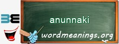 WordMeaning blackboard for anunnaki